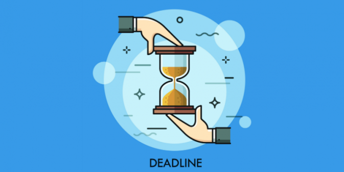 image of hourglass symbolizing planning with deadlines